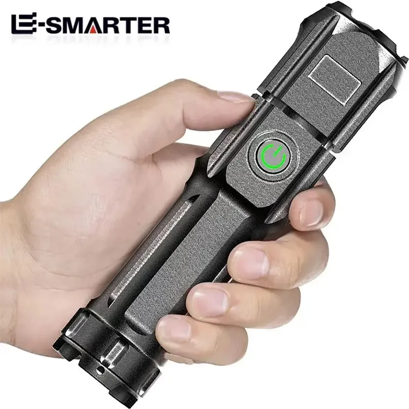 LED Tactical Flashlight 2000LM - Battery Level Display