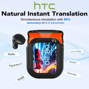 HTC NE20 Translation Earphones Bluetooth 6.0 Wireless Headphones with Real-Time Translation 