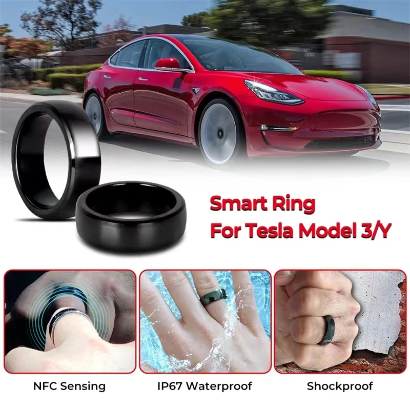 Smart NFC Ceramic Key Ring installation and use with Tesla vehicle