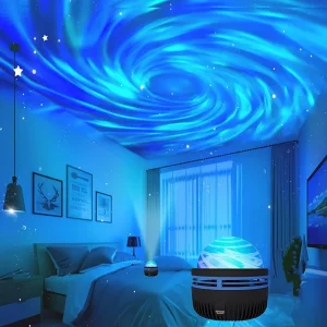 Star Galaxy Projector Water Ocean Wave Projector Bedroom Night Light Room Decor 7-Colors Patterns