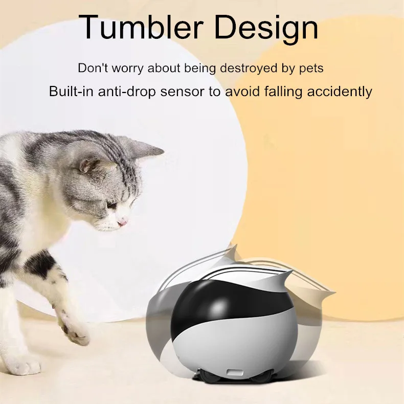 Control Teaser Interactive Toy 32G Cat Smart Companion Robot 1080P HD Security WiFi Remote